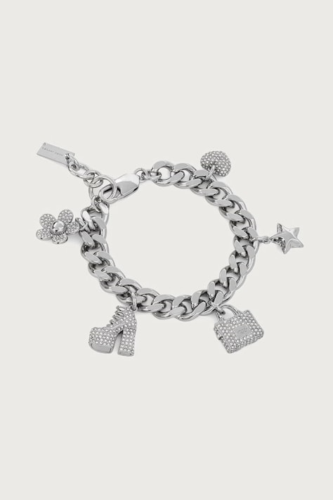 MARC JACOBS Bransoletka damska posrebrzana PAVE MINI ICON 2R3JBR001J81