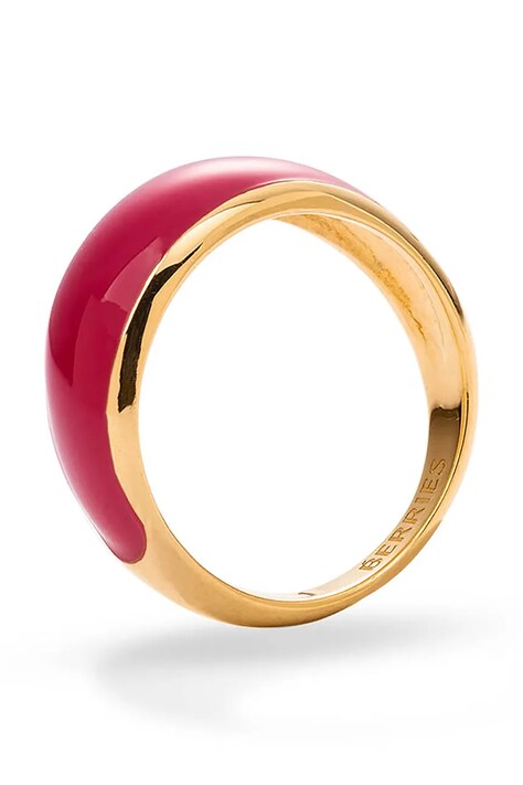 BERRIES prsteň dámsky pozlátený strieborný smaltovaný Viva Raspberry Mini Ring PVMR13