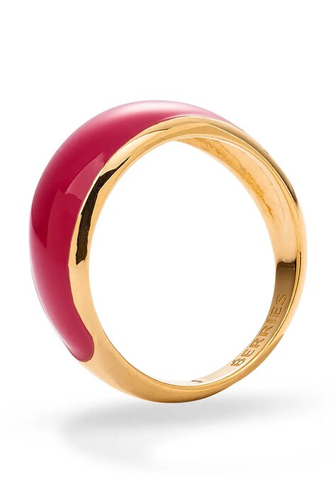 BERRIES prsteň dámsky pozlátený strieborný smaltovaný Viva Raspberry Mini Ring PVMR13