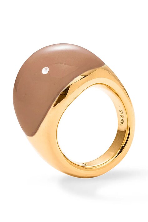 BERRIES prsten za žene pozlaćeni s emajlom Viva Mocha Mousse XL Ring PVMM13