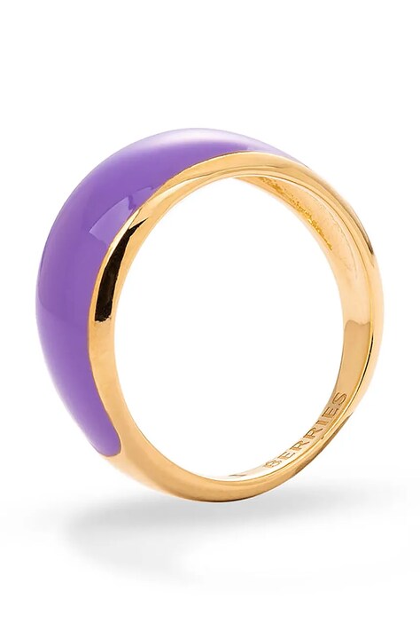 BERRIES prsten za žene pozlaćeni srebrni s emajlom Viva Lavender Mini Ring PVML13
