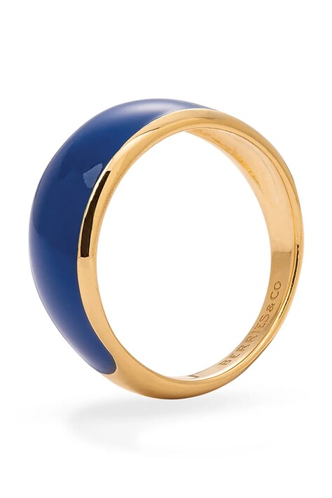 BERRIES prstan ženski pozlačen srebrni emajl Viva Blueberry Mini Ring PVMB13