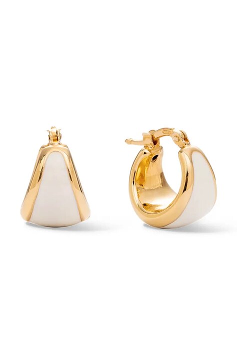 BERRIES naušnice za žene pozlaćene srebrne s emajlom Viva Popcorn Earrings KE006G