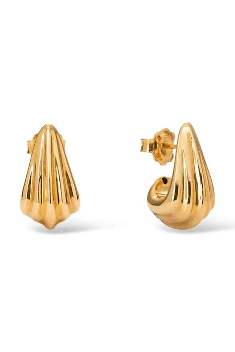 BERRIES naušnice za žene pozlaćene srebrne SHELL MINI Earrings K0006G
