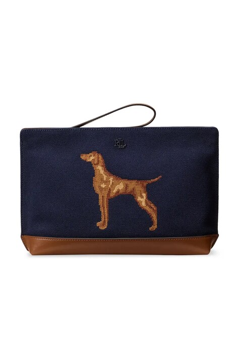 Lauren Ralph Lauren Kosmetyczka damska bawełniana granatowa 432P18736