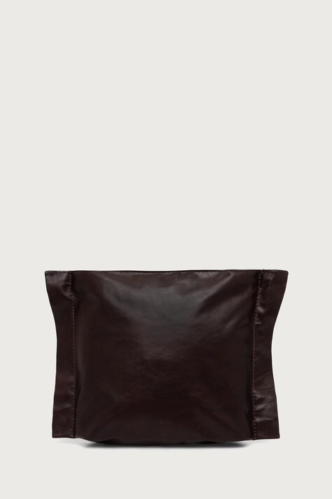 AllSaints Kosmetyczka damska skórzana LUTECE bordowa W213XF