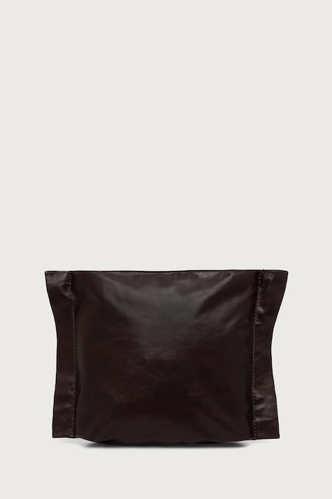 AllSaints Kosmetyczka damska skórzana LUTECE bordowa W213XF