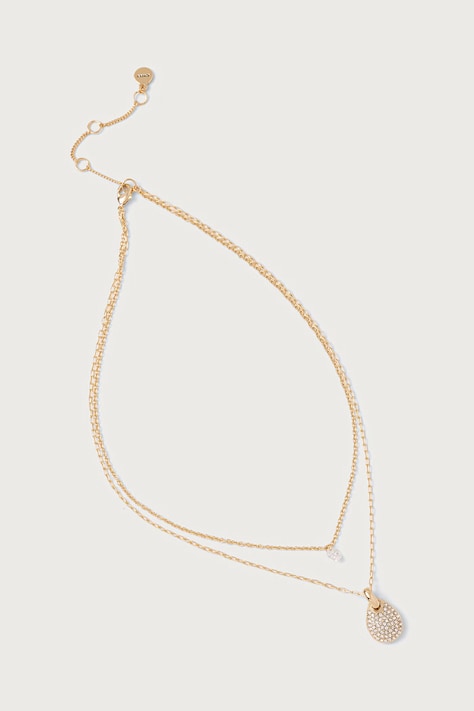 DKNY Naszyjnik z zawieszką damski metalowy z cyrkonią 04N00371
