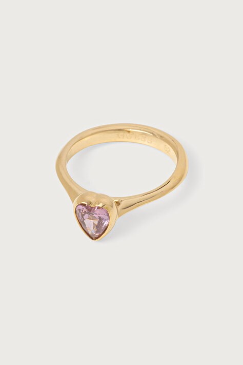 Guess Prsteň dámsky z nehrdzavejúcej ocele CRYSTAL LOVE JUBR06.363JW