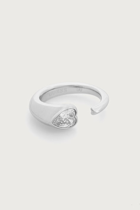 Guess Prstan ženski iz nerjavečega jekla s kubičnim cirkonijem CRYSTAL LOVE JUBR06.362JW