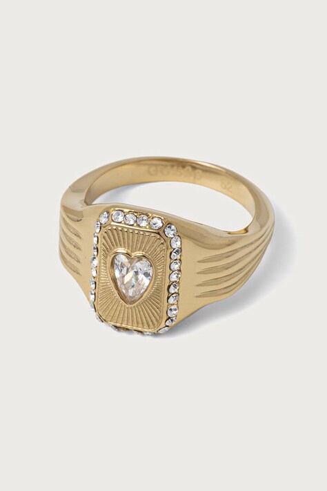 Guess Pierścionek damski z cyrkonią CRYSTAL LOVE JUBR06.356JW