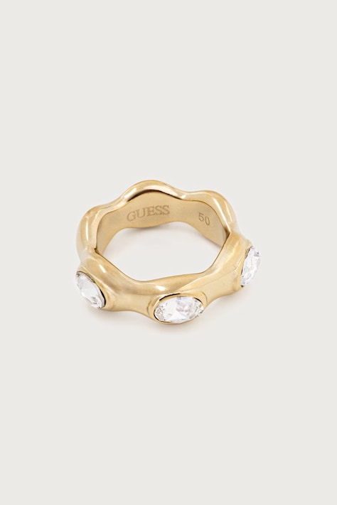 Guess Pierścionek damski ze stali nierdzewnej DIVINE JUBR06.308JW