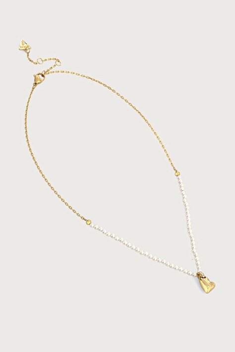 Guess Naszyjnik damski ze stali nierdzewnej GOLDEN LOVE JUBN06.454JW