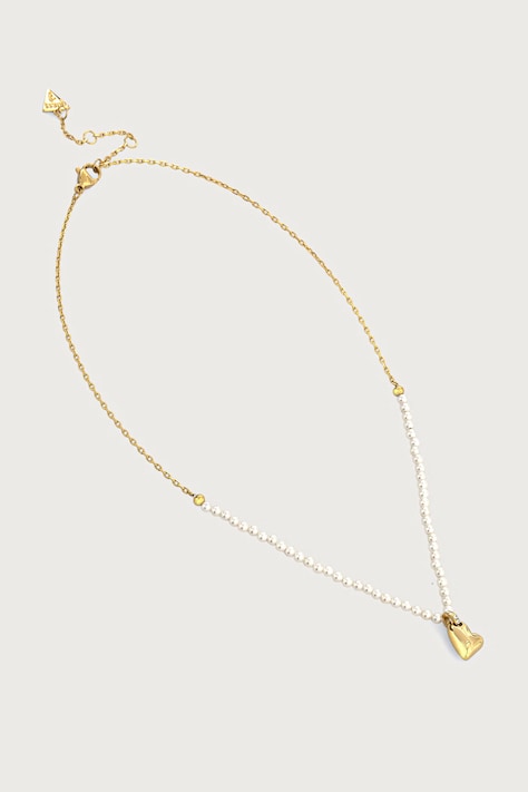 Guess Naszyjnik damski ze stali nierdzewnej GOLDEN LOVE JUBN06.454JW