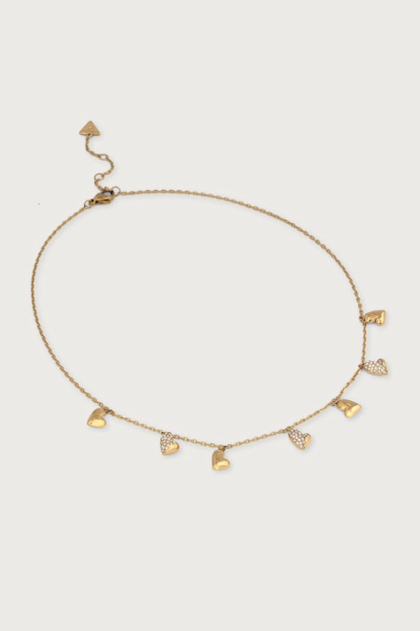 Guess Naszyjnik damski ze stali nierdzewnej GOLDEN LOVE JUBN06.448JW