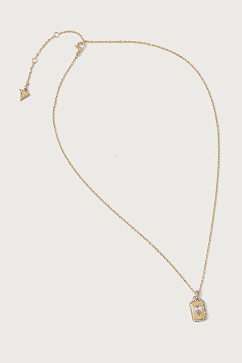 Guess Naszyjnik damski ze stali nierdzewnej CRYSTAL LOVE JUBN06.353JW