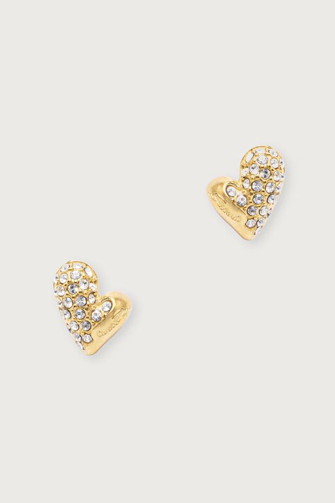 Guess Kolczyki damskie ze stali nierdzewnej GOLDEN LOVE JUBE06.453JW