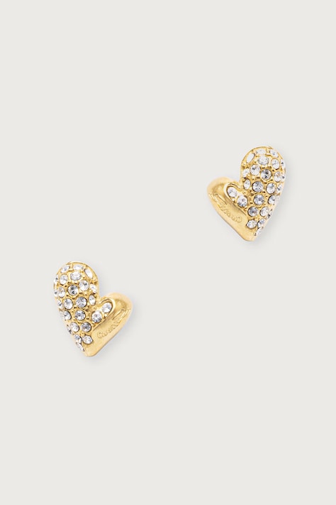 Guess Kolczyki damskie ze stali nierdzewnej GOLDEN LOVE JUBE06.453JW