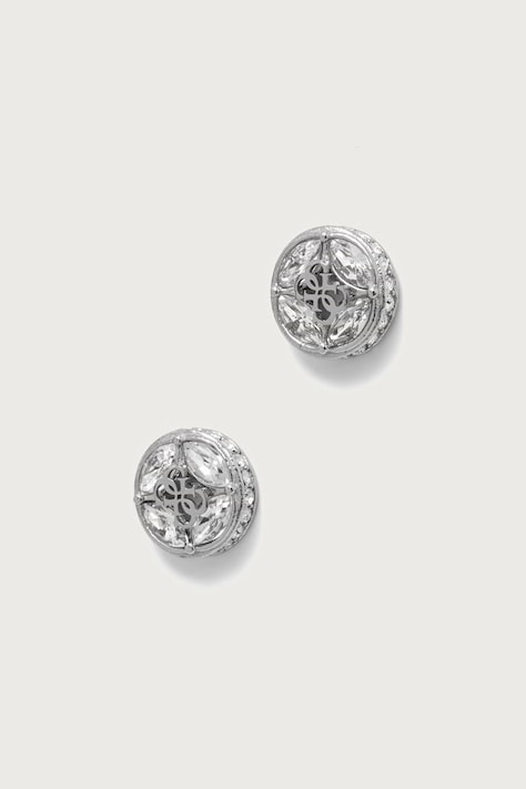 Guess Kolczyki damskie ze stali nierdzewnej 4G SUPREME JUBE06.395JW