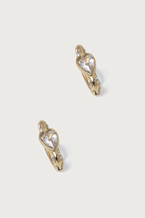 Guess Kolczyki damskie ze stali nierdzewnej z cyrkonią CRYSTAL LOVE JUBE06.365JW