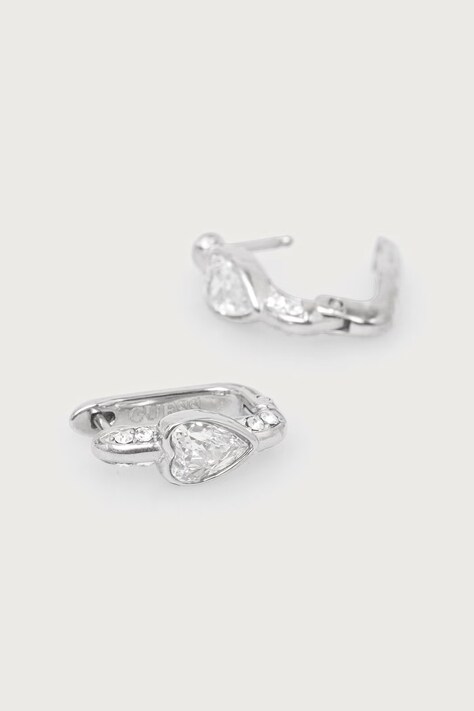 Guess сережки жіночі з нержавіючої сталі з цирконієм CRYSTAL LOVE — фото 2