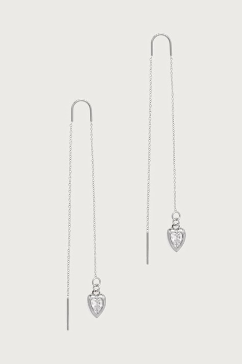 Guess Kolczyki damskie ze stali nierdzewnej z cyrkonią CRYSTAL LOVE JUBE06.364JW