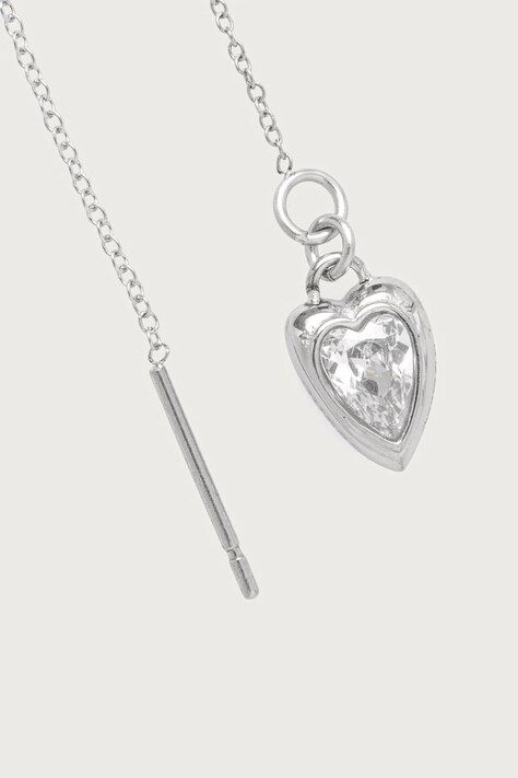 Guess Kolczyki damskie ze stali nierdzewnej z cyrkonią CRYSTAL LOVE JUBE06.364JW