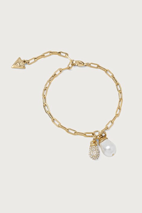 Guess Bransoletka damska ze stali nierdzewnej PEARLY JUBB06.478JW