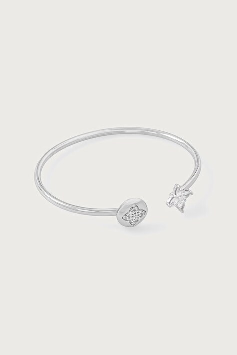 Guess Bransoletka damska ze stali nierdzewnej SPINNING BLOOM JUBB06.472JW