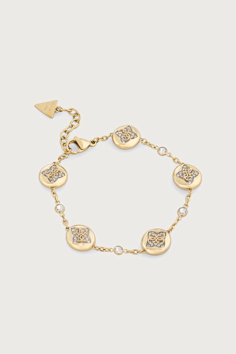 Guess Bransoletka damska ze stali nierdzewnej SPINNING BLOOM JUBB06.466JW