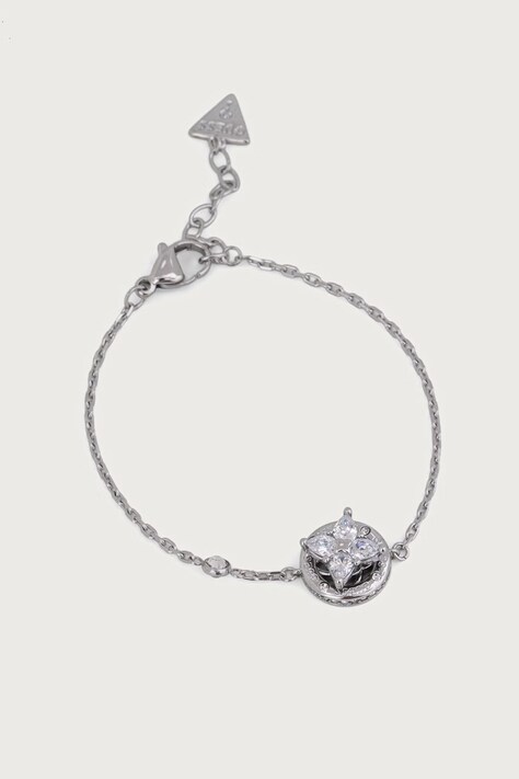 Guess Bransoletka damska ze stali nierdzewnej SPINNING BLOOM JUBB06.462JW
