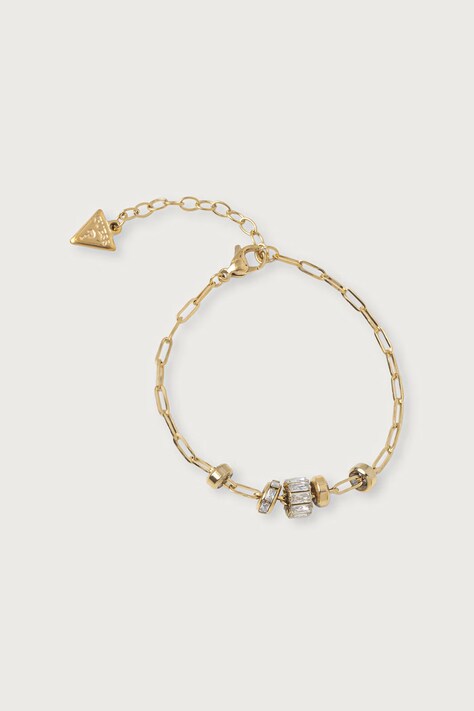 Guess Bransoletka damska z cyrkonią LES BAGUETTES JUBB06.329JW