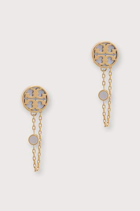 Tory Burch Kolczyki damskie pozłacane z masy perłowej Icon 188011