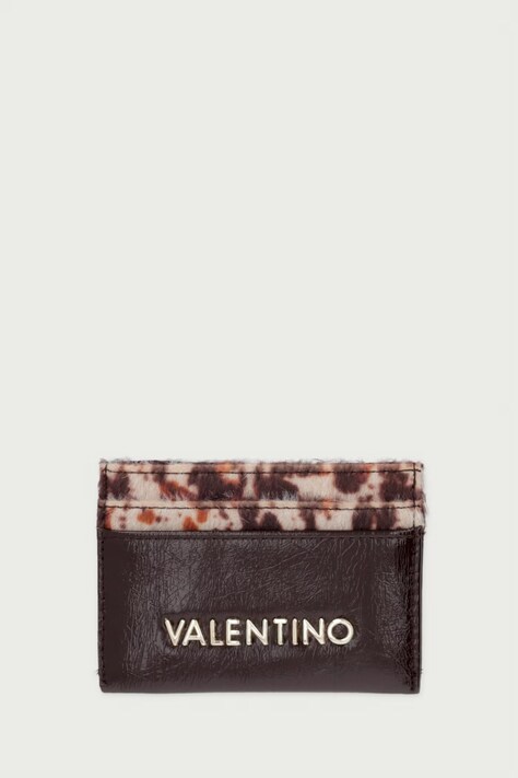 Valentino Bags Etui na karty damskie LINE brązowe VPSAEK121