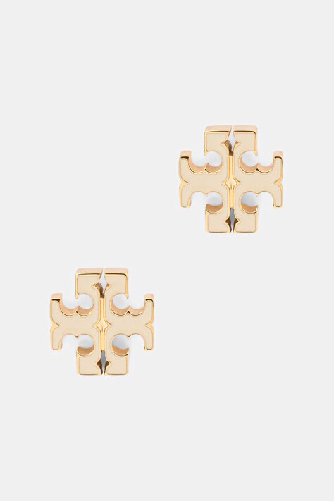 Tory Burch kolczyki damskie ze stali nierdzewnej emalia Icon 177397