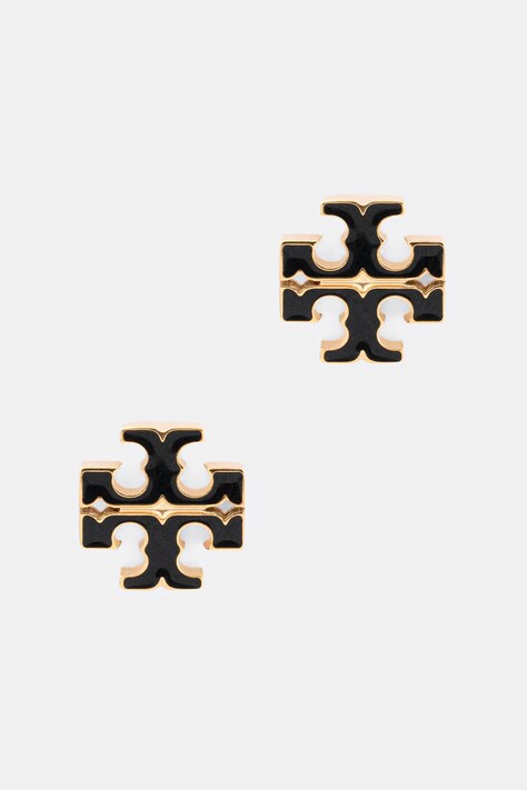 Tory Burch kolczyki damskie ze stali nierdzewnej emalia Icon 177397