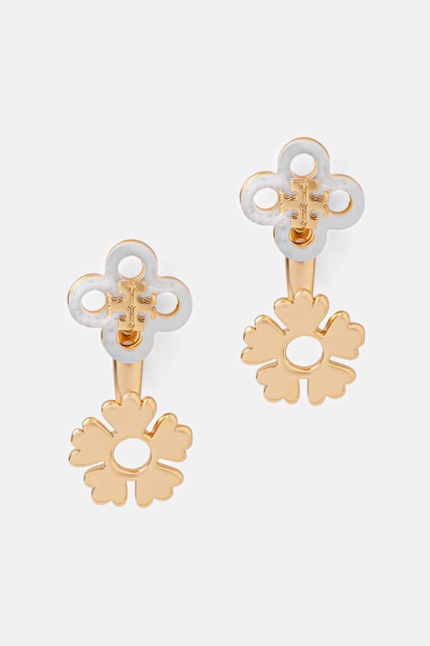 Tory Burch kolczyki damskie mosiężne z masa perłową ForgetMe 184408