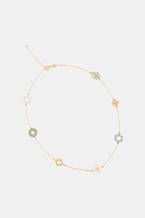 Tory Burch naszyjnik damski pozłacany kryształowy ForgetMe 184399