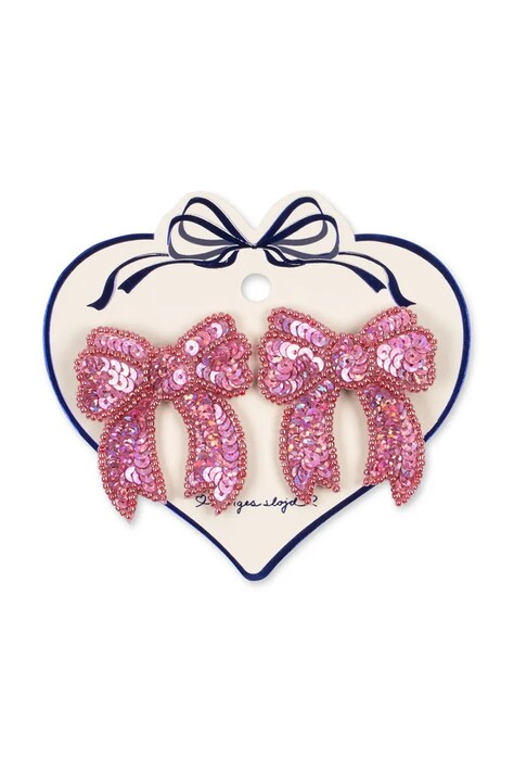 Konges Sløjd Spinki do włosów dziecięce 2 PACK SEQUIN BOW HAIR CLIP KS106353