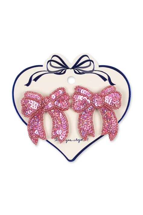 Konges Sløjd Spinki do włosów dziecięce 2 PACK SEQUIN BOW HAIR CLIP KS106353