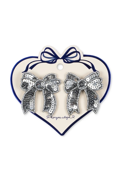 Konges Sløjd Spinki do włosów dziecięce 2 PACK SEQUIN BOW HAIR CLIP KS106353