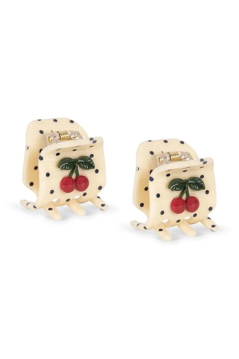 Konges Sløjd Klamry do włosów dziecięce 2 PACK CHERRY DOT HAIR CLAWS 2-pack KS106337