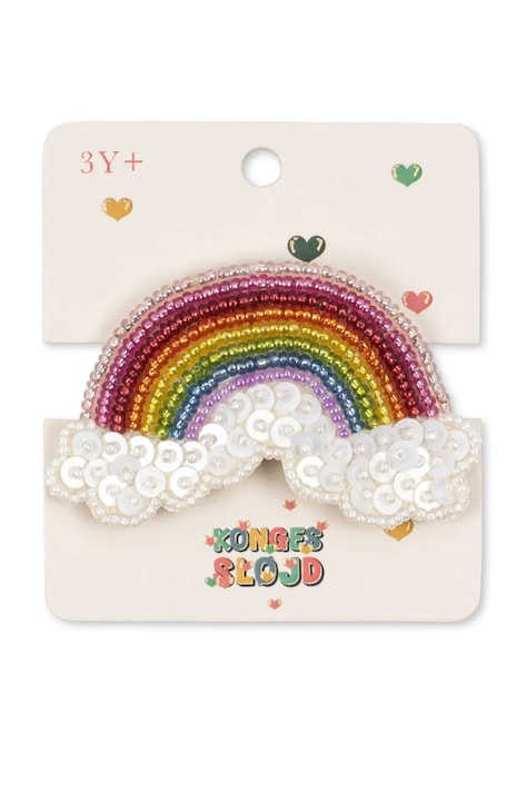 Konges Sløjd Spinka do włosów dziecięca RAINBOW BEADED HAIR CLIP KS106208