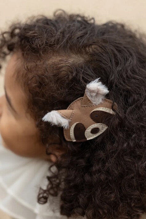 Donsje ac de păr pentru copii din piele Josy Exclusive Hairclip Raccoon 6009140