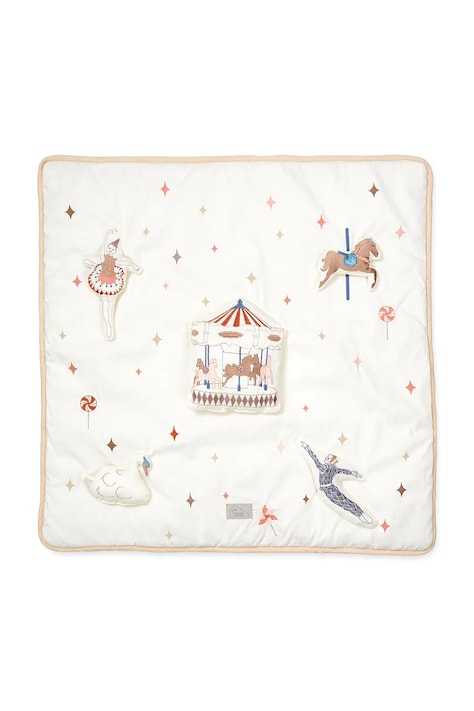 Cam Cam Copenhagen mata do zabawy dziecięca bawełniana Carousel beżowa 1062