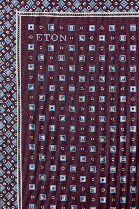 Eton кишенькова хустинка чоловіча шовкова — AW26-AKM002, бордо — фото 2