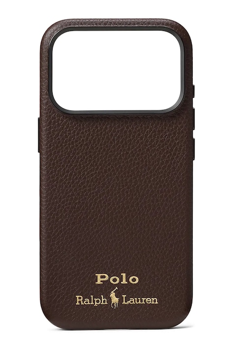 Polo Ralph Lauren Etui na telefon skórzane brązowe 405P17554