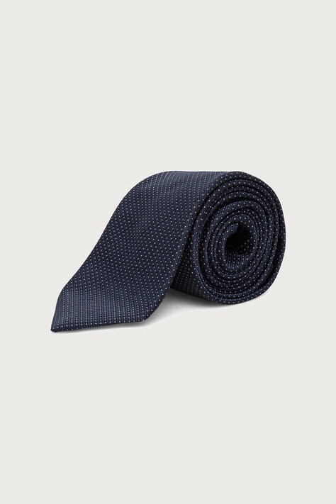 BOSS Zestaw krawat i poszetka męski z jedwabiem H-SET TIE-PKT SQ granatowy 50573332