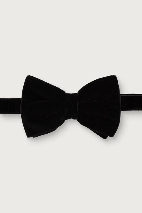 BOSS Παπιγιόν ανδρικό βελούρ H-B.TIE BIGIOTTO μαύρο 50528250