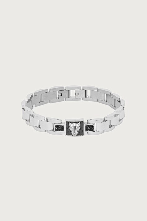Guess Bransoletka męska ze stali nierdzewnej PANTHER JUMB06.087JW